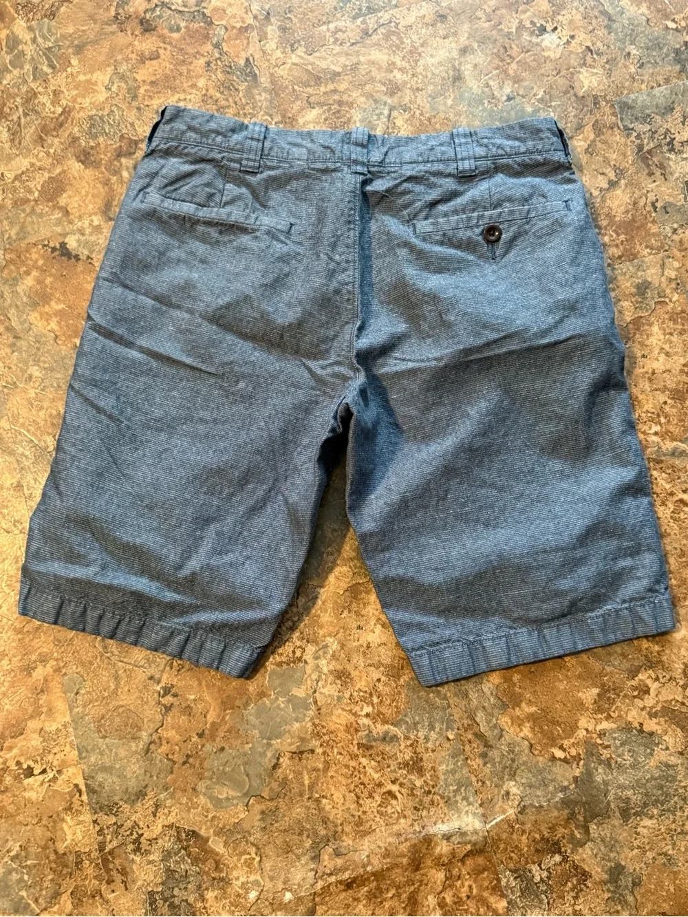 J. Crew Stanton Men's 29 Blue Flat Front Shorts Irish Linen